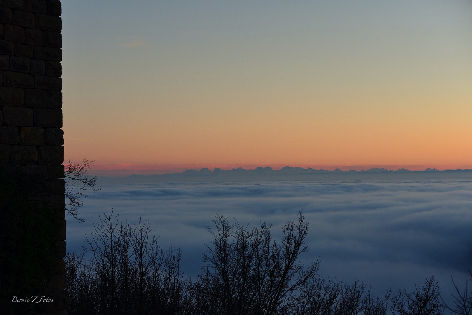 Sunset over the Swiss Alps