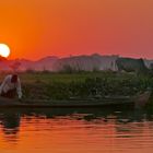 Sunset over the Thaungthaman-See