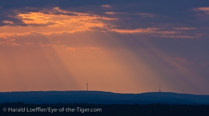 Sunset over the "Two Towers" ;-)