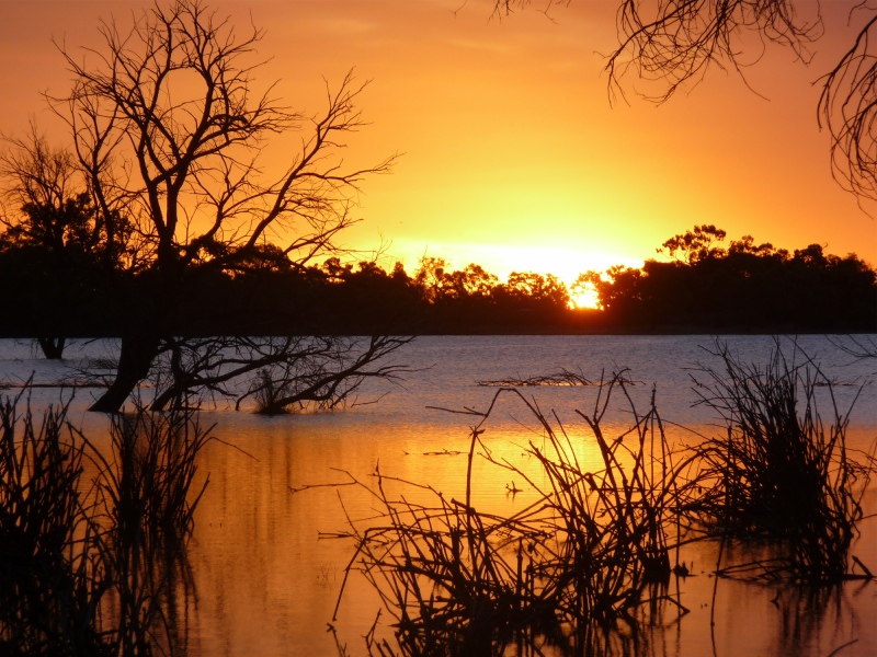 Sunset over the Warrego River