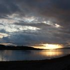 Sunset over the water in Oban, July 2009