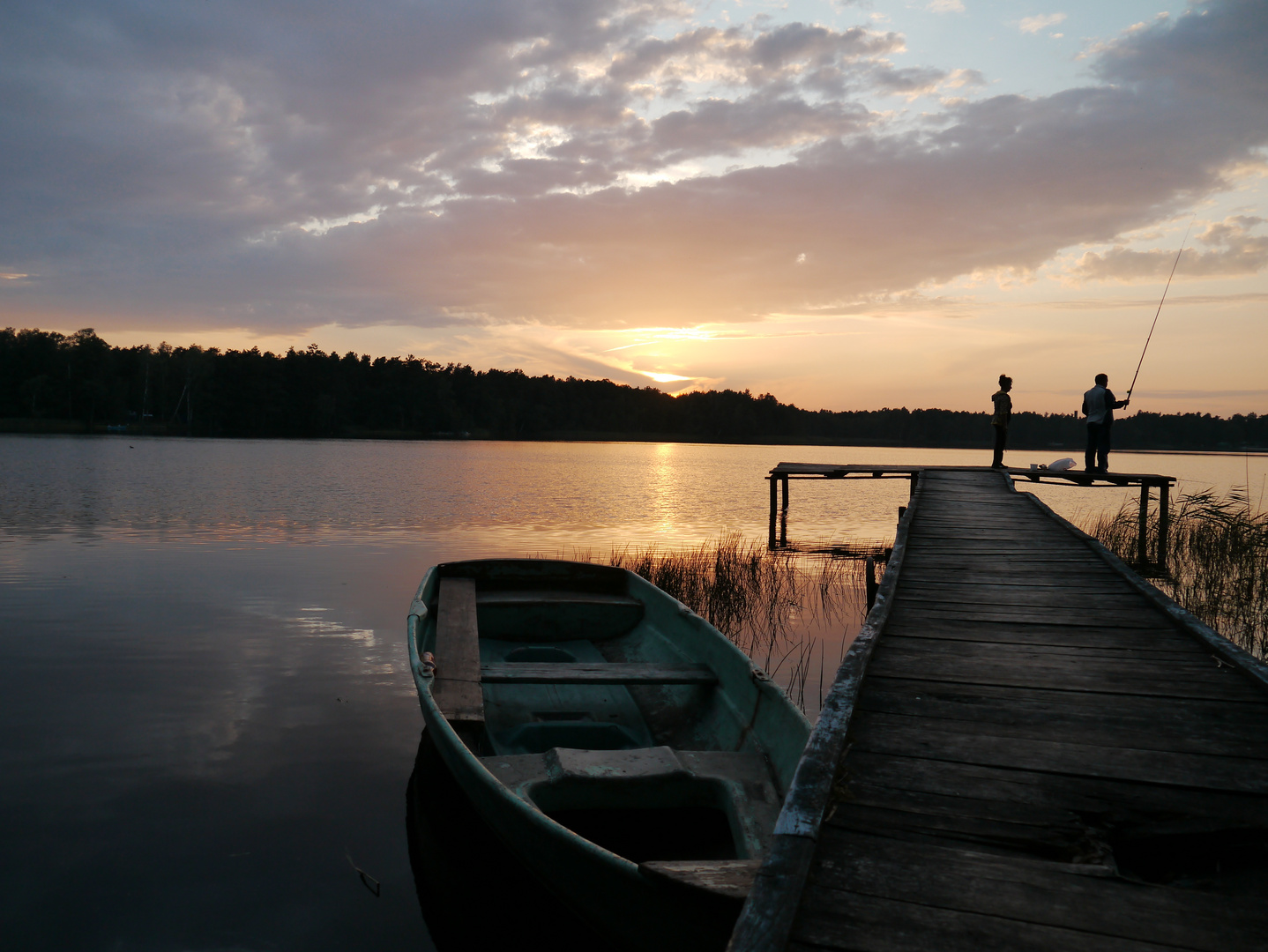 Sunset over the White Lake