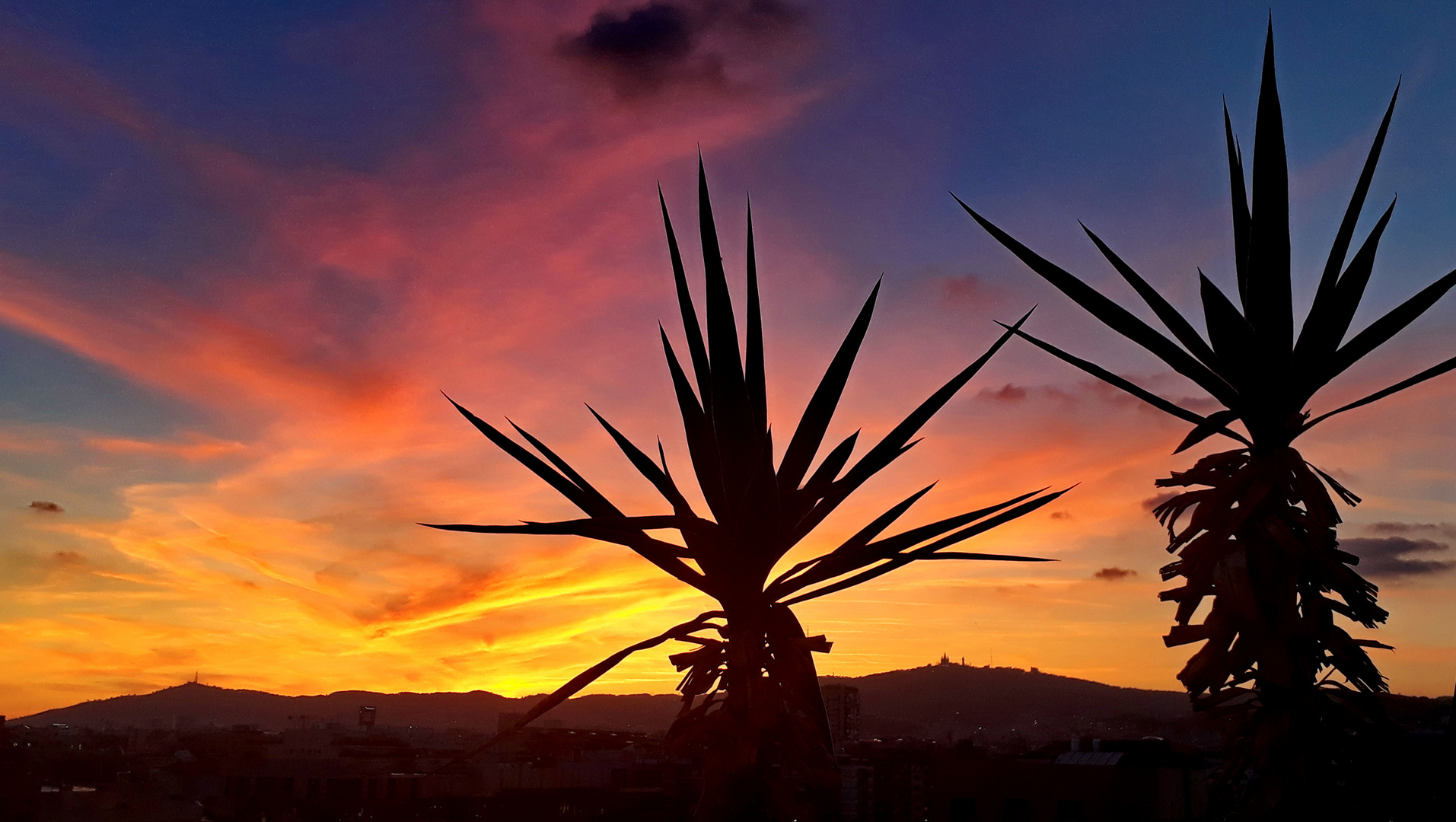 Sunset over Tibidabo