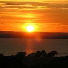 Sunset over Vättern in Gränna (Sweden)