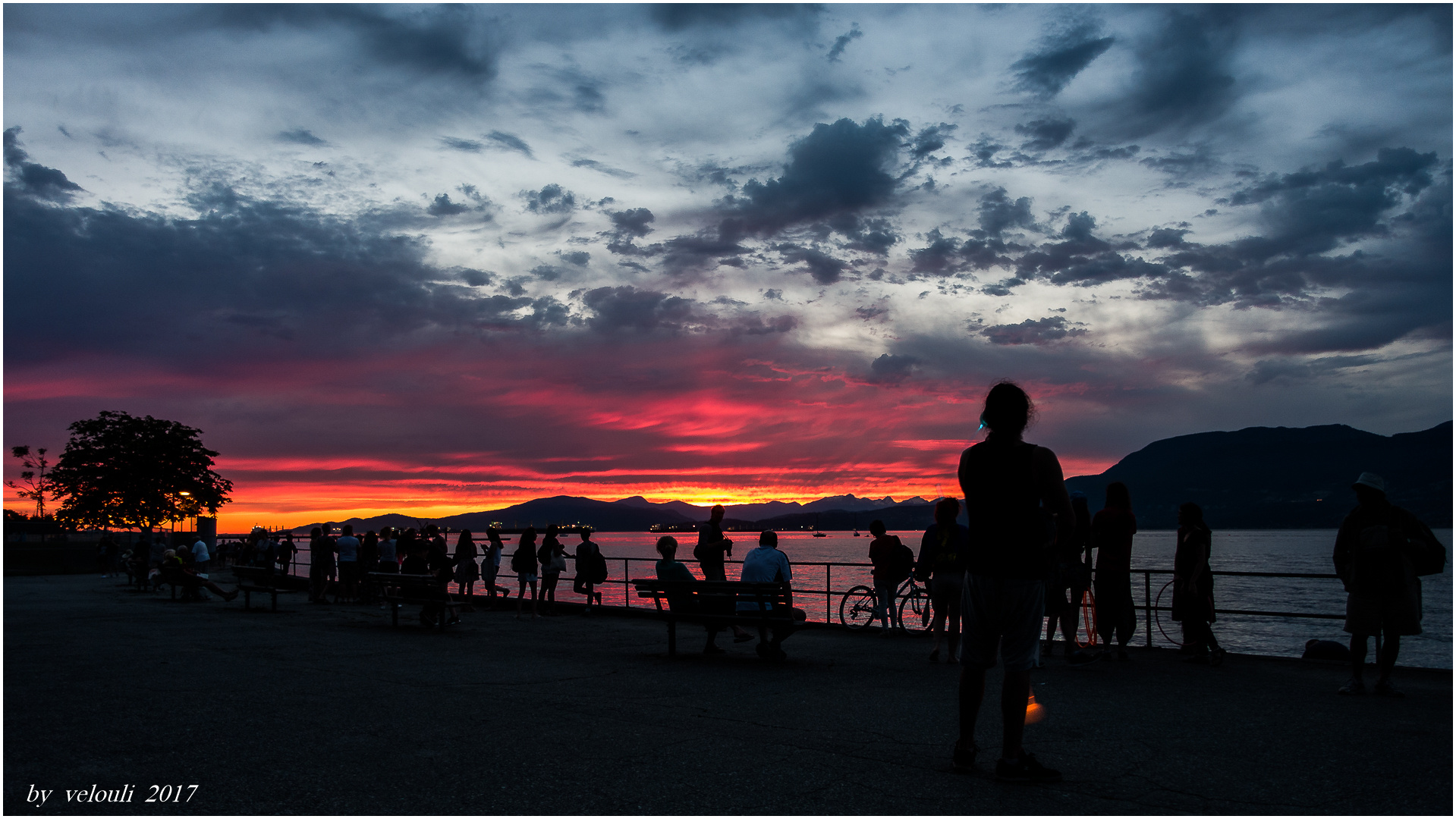 sunset over vancouver bay