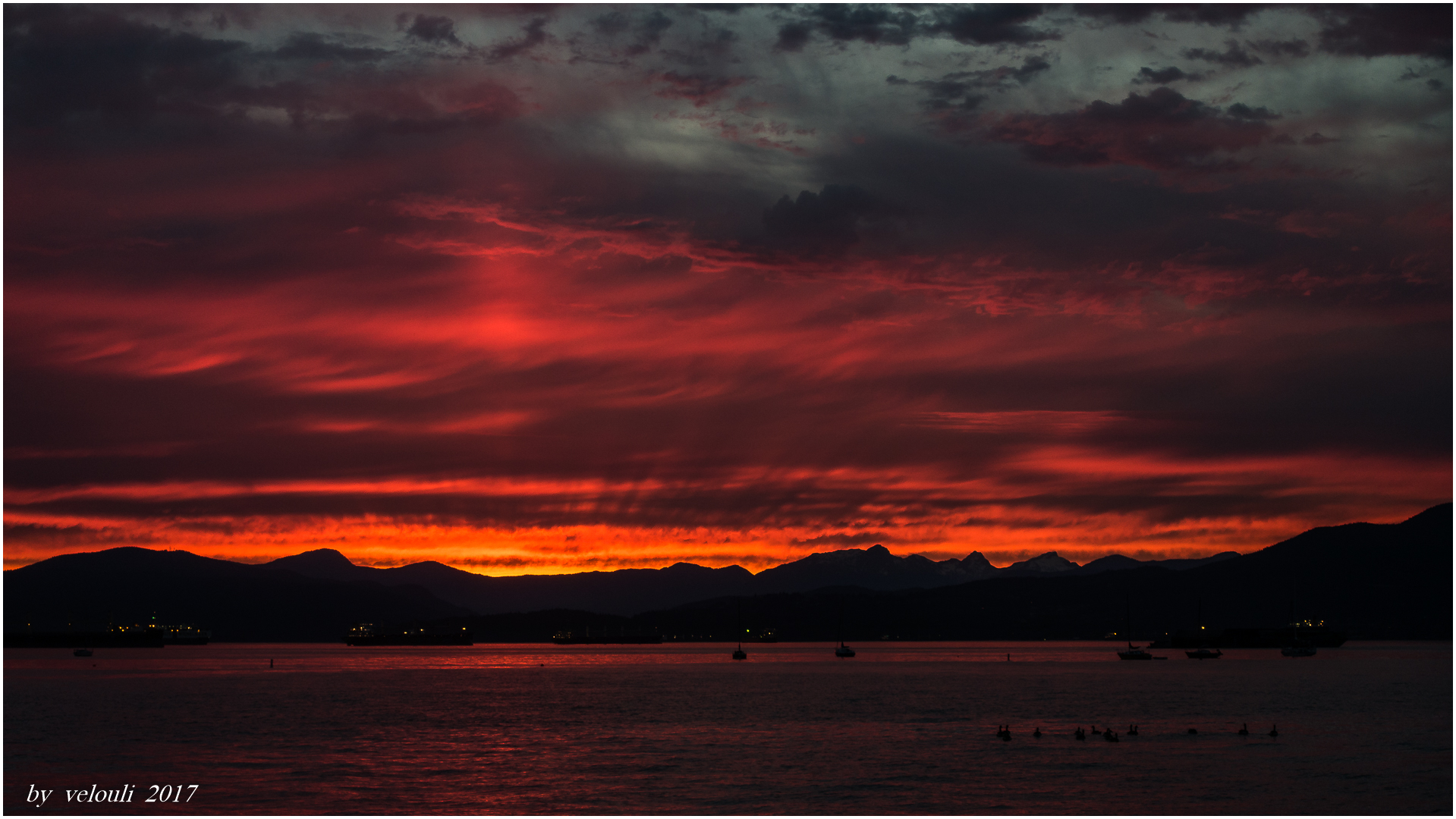 sunset over vancouver bay II