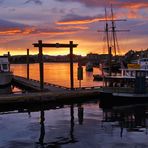 Sunset over Vancouver harbour