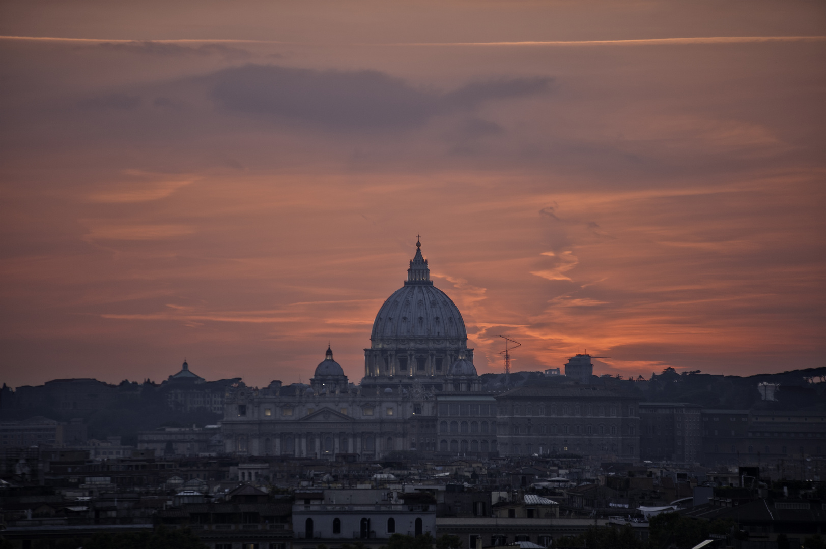 Sunset over Vatican City
