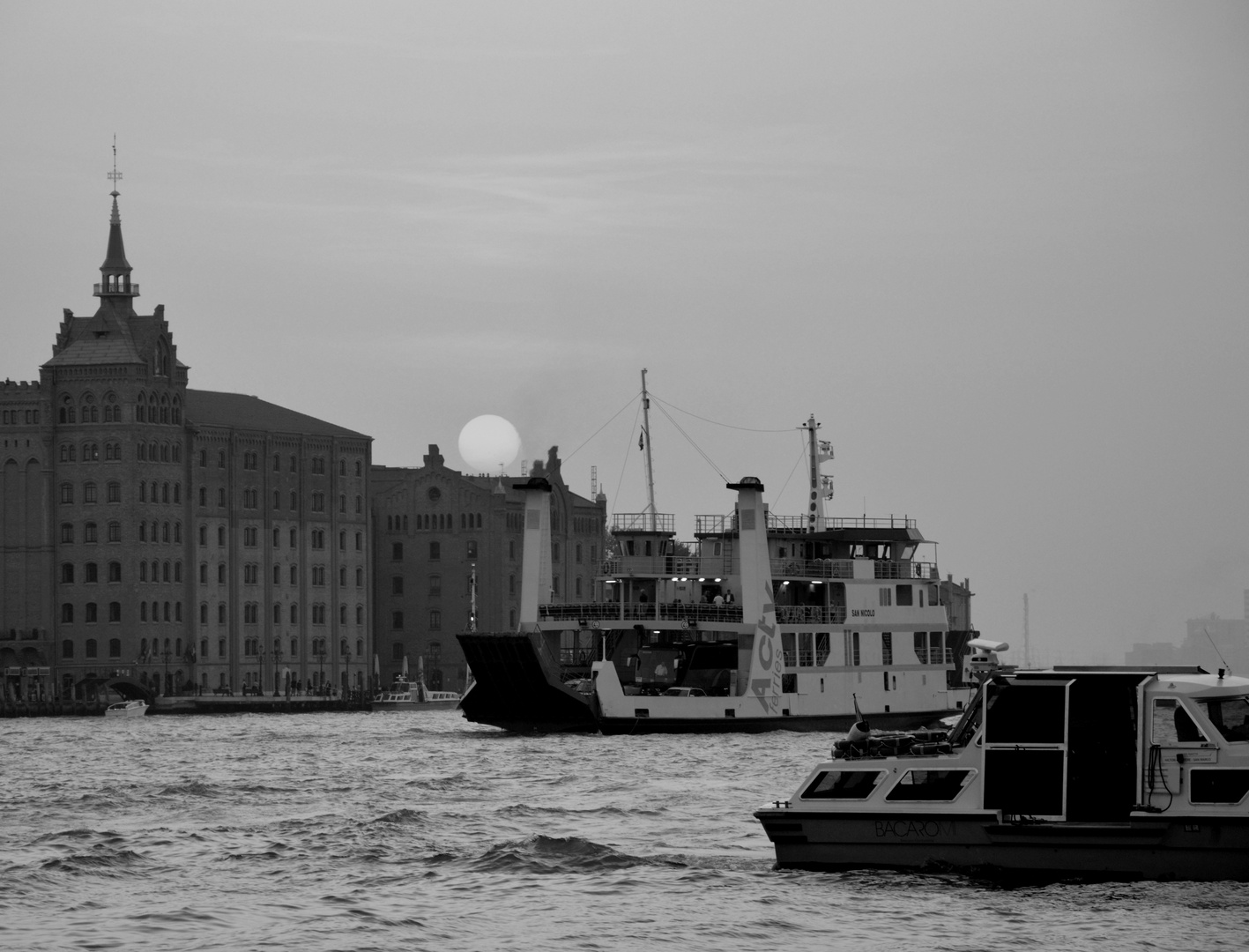 Sunset over Venice harbour