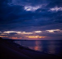 sunset over west japan