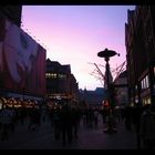 sunset over xmas-shopping