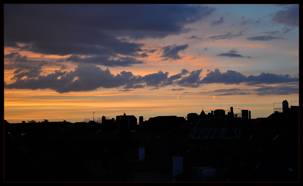 Sunset over Zurich