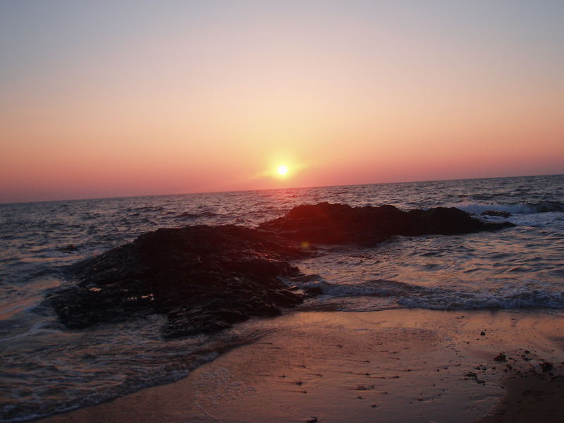 Sunset Ozran Beach Little Vagator