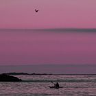 sunset paddling