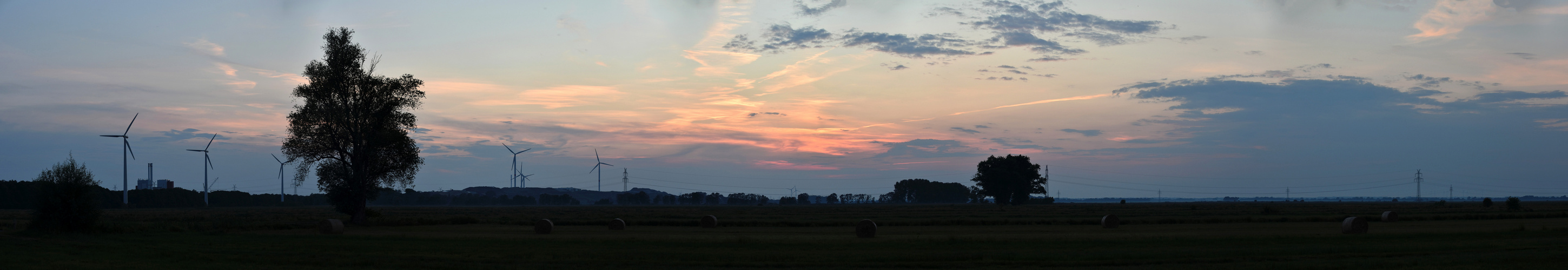 Sunset Panorama Bremen (02) ; 16th. August 2020