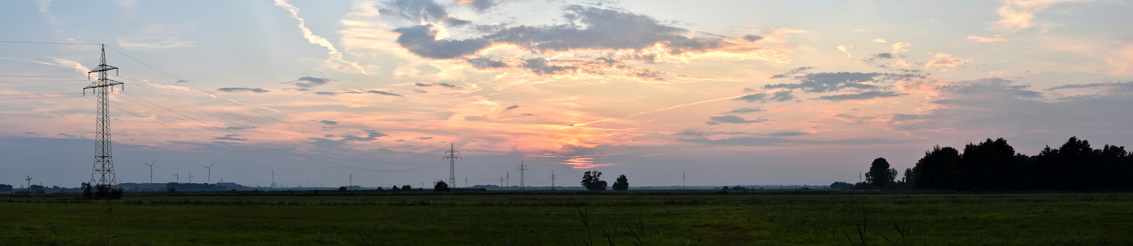 Sunset Panorama in Bremen ; 16th August 2020