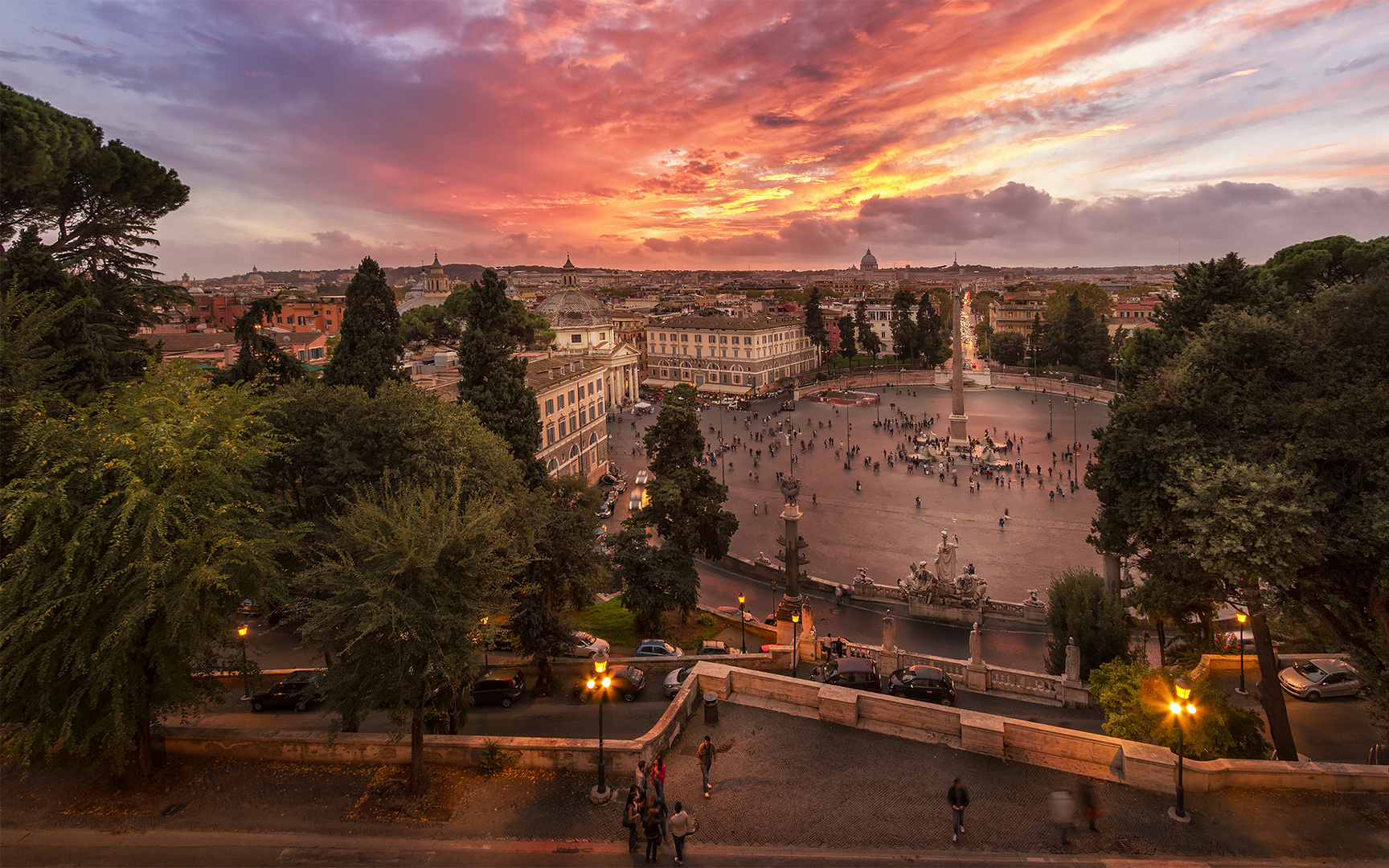 Sunset @ Piazza del Popolo