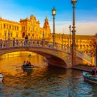 sunset plaza españa,sevilla