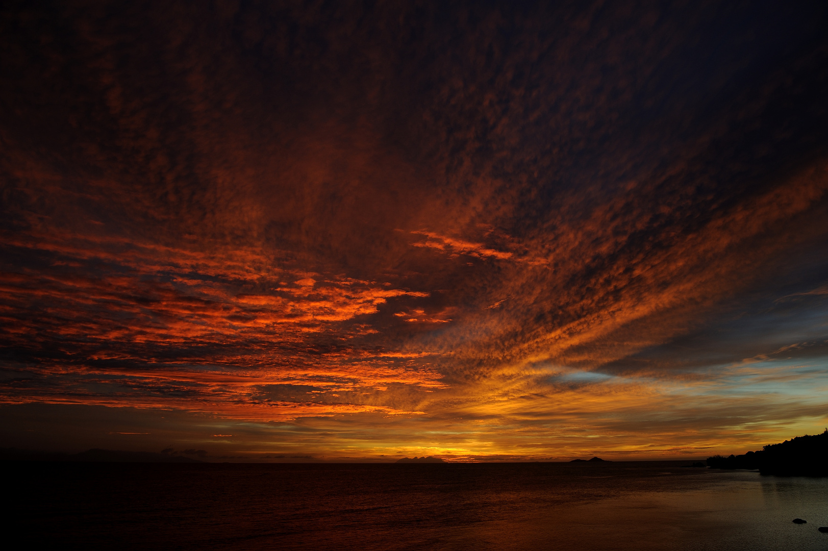Sunset Praslin Seychellen
