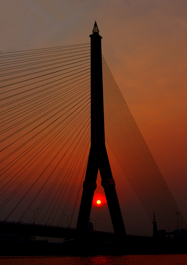 Sunset Rama IIX Bridge, Bangkok