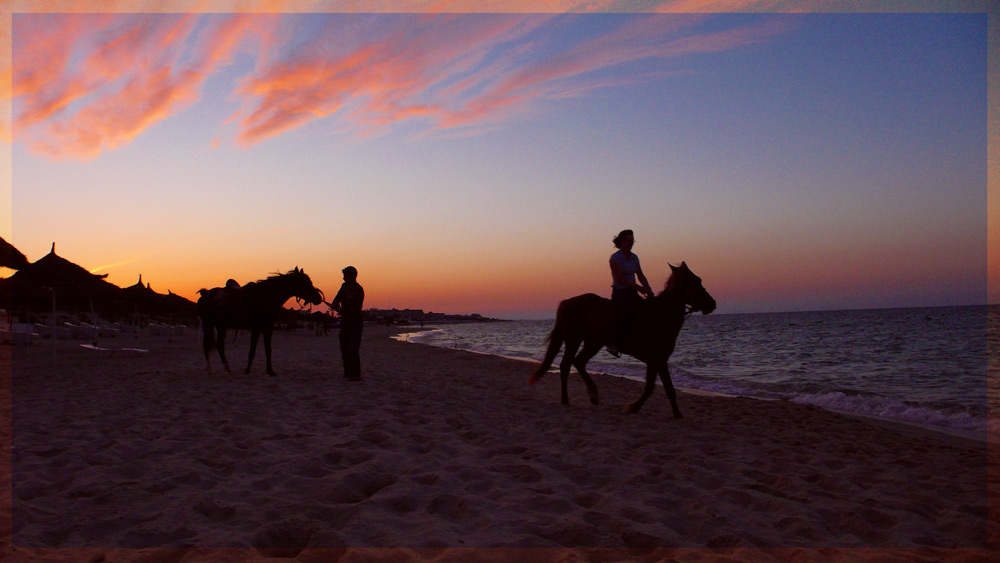 Sunset riding