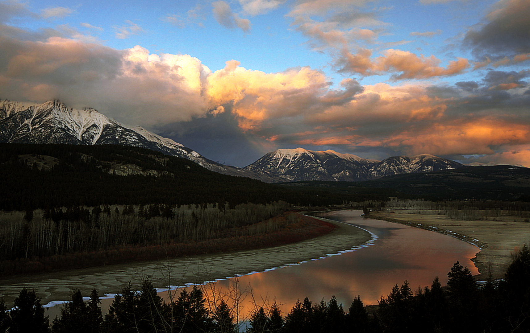 sunset river