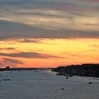 Sunset River Elbe Hamburg Port