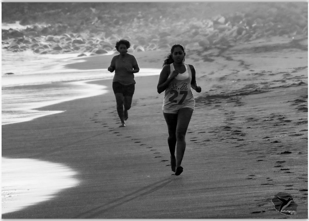 Sunset running on the beach!