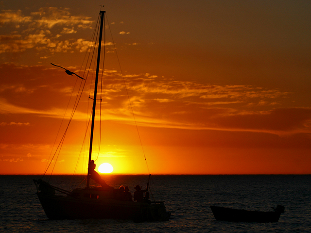 Sunset sailing