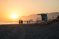 sunset Santa Barbara beach