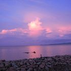 Sunset scenery at Damai Beach Sarawak, kuching.