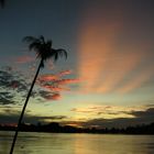 Sunset sepik river Papua Neuguinea