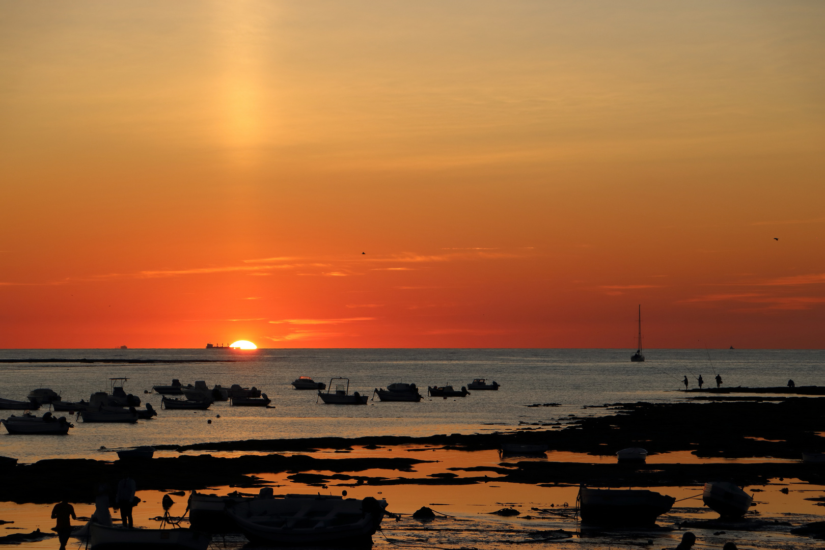 Sunset Stadtstrand Cádiz