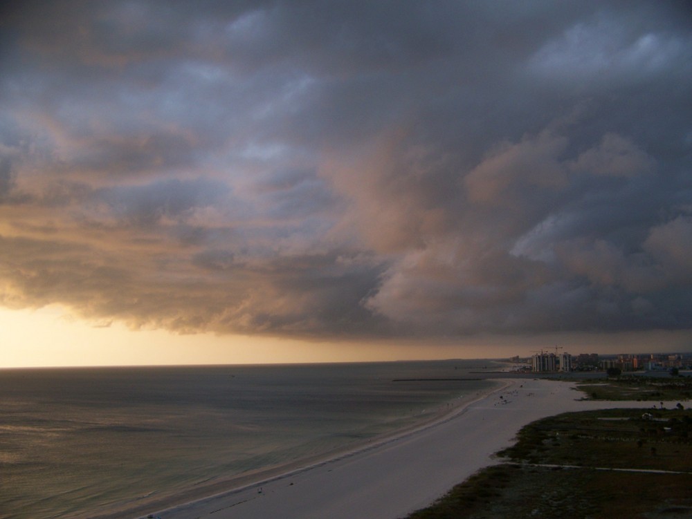 Sunset storm