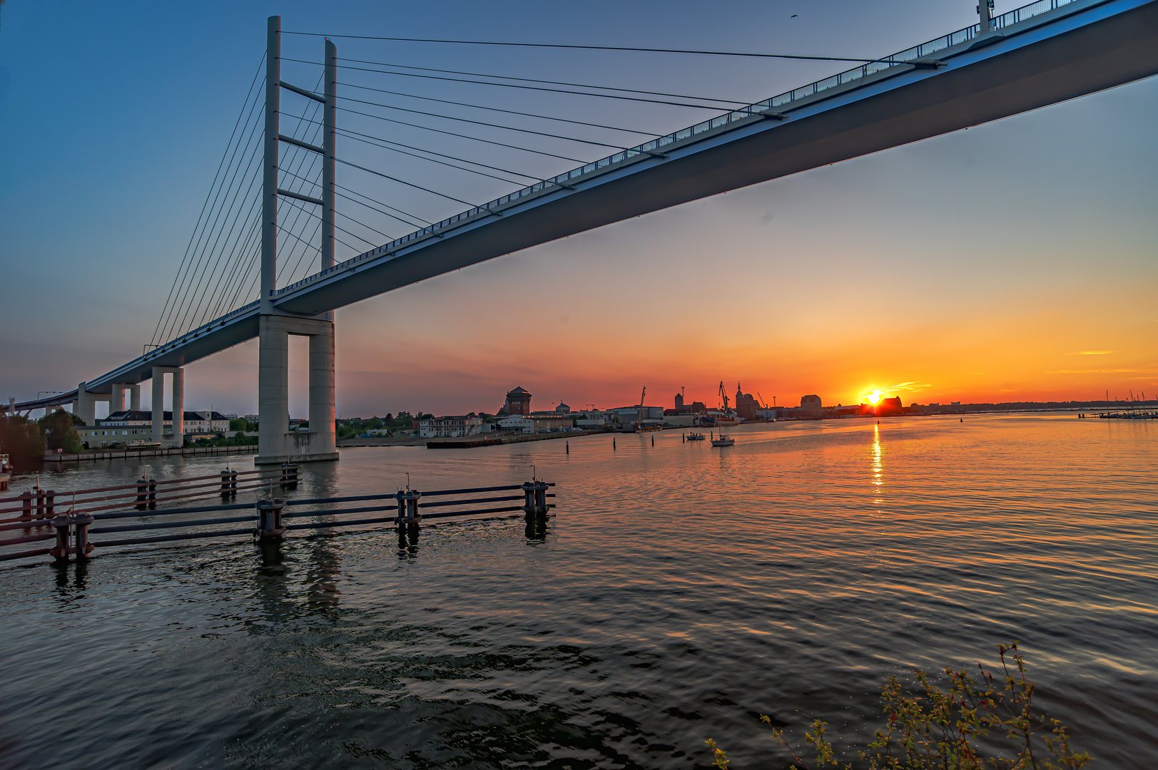 Sunset Stralsunder Rügenbrücke