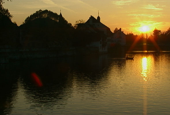 Sunset Sunset over the river Aare at Solothurn