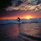 sunset surf