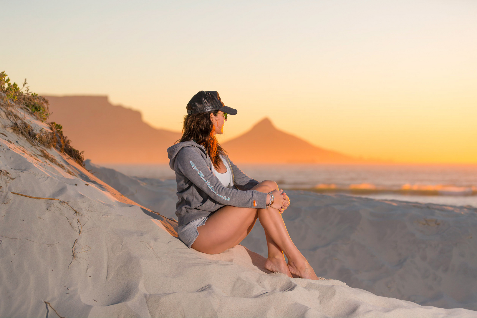 Sunset Surfer Girl