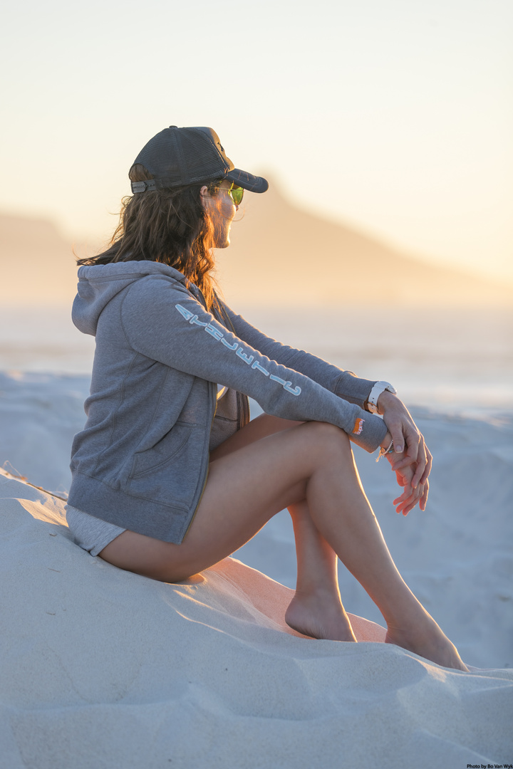 Sunset Surfer Girl