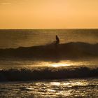 Sunset surfing