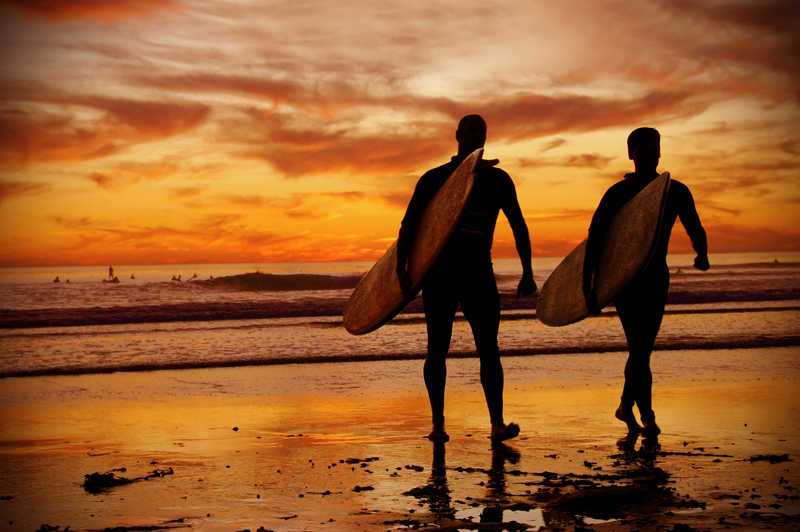 Sunset Surfing