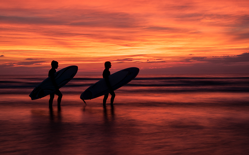 Sunset Surfing