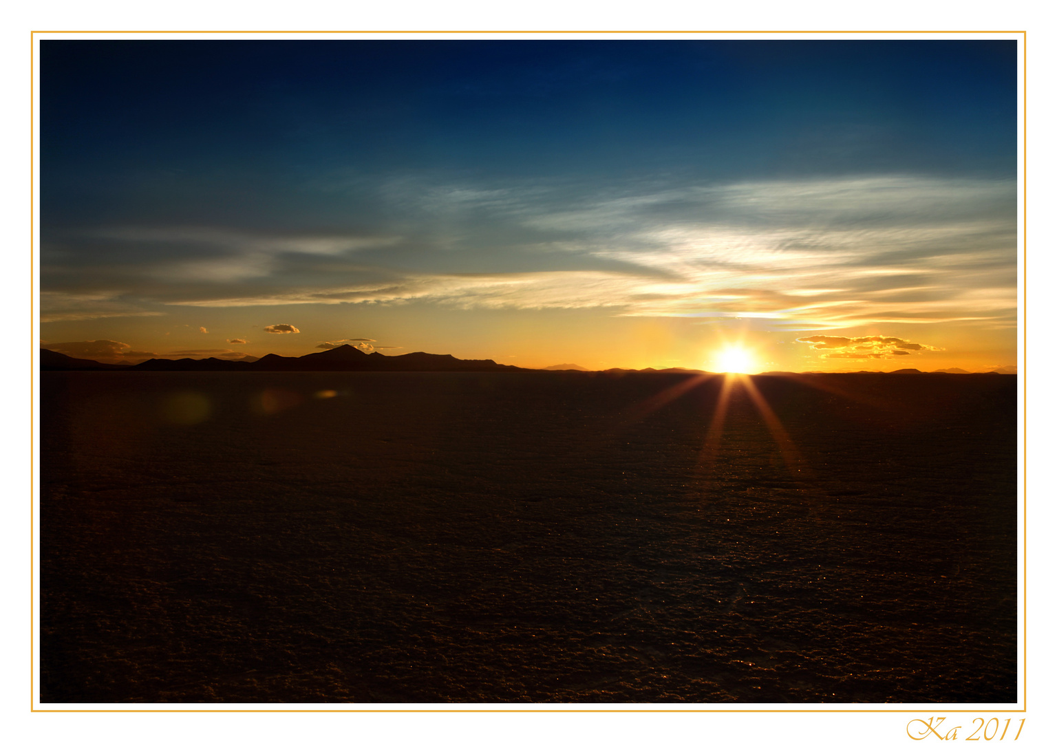 Sunset to Salar de Uyuni