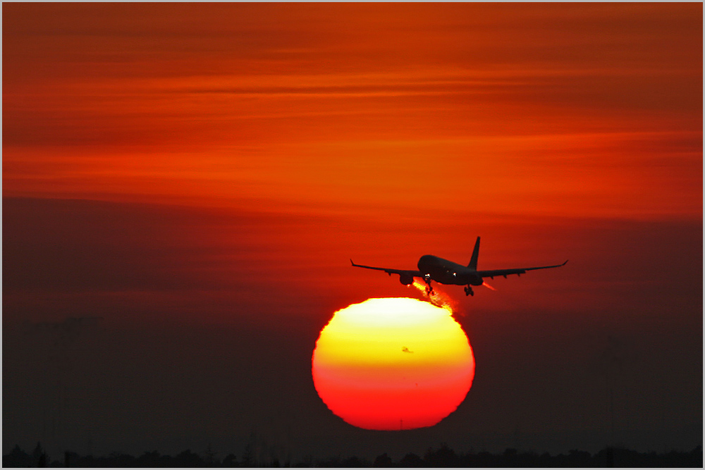 Sunset touchdown