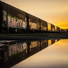 sunset train.