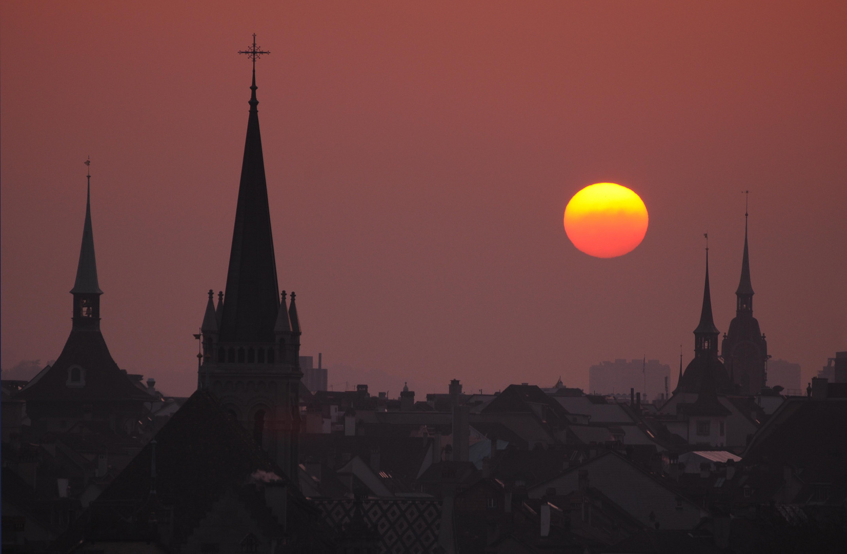 Sunset über Bern