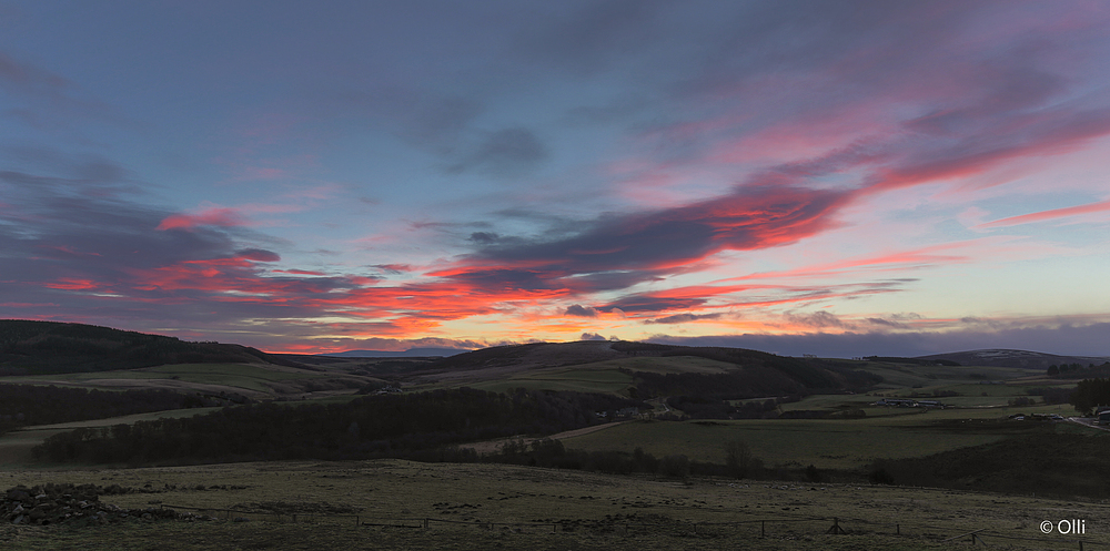 Sunset über Tomintoul # geschnitten #