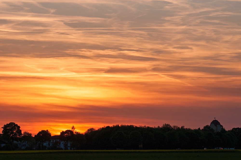 Sunset über Unterhaching