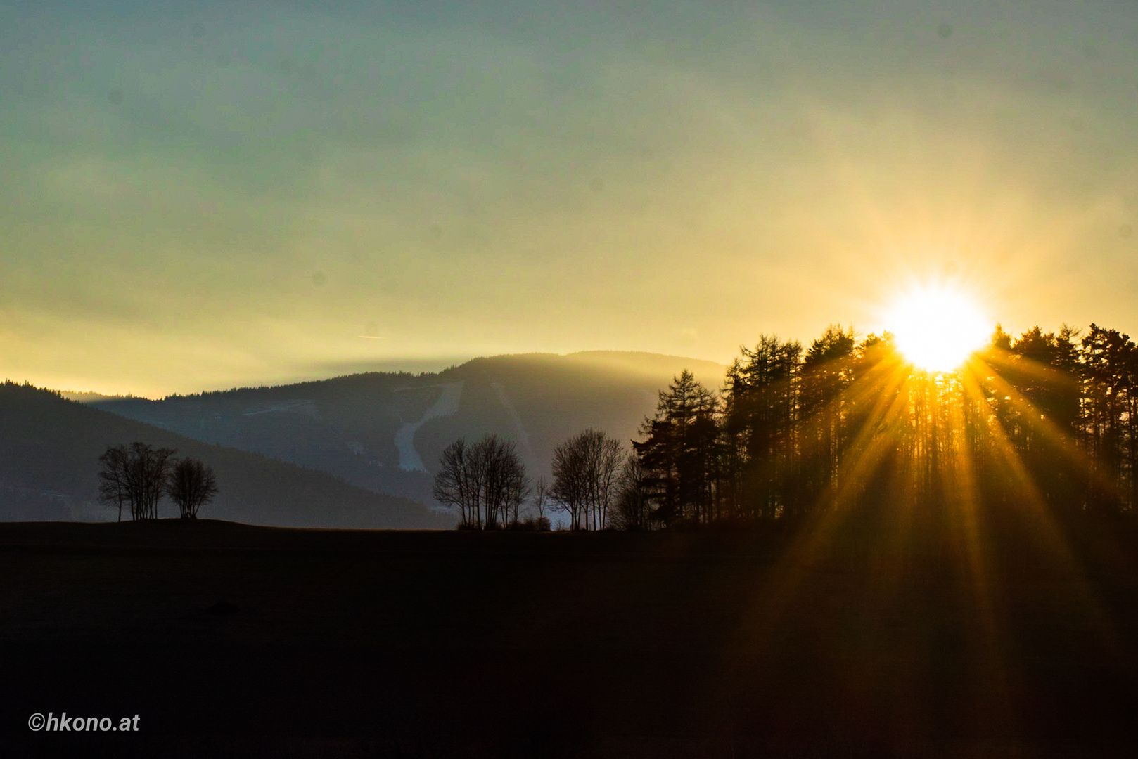 Sunset über Wiener Alpen