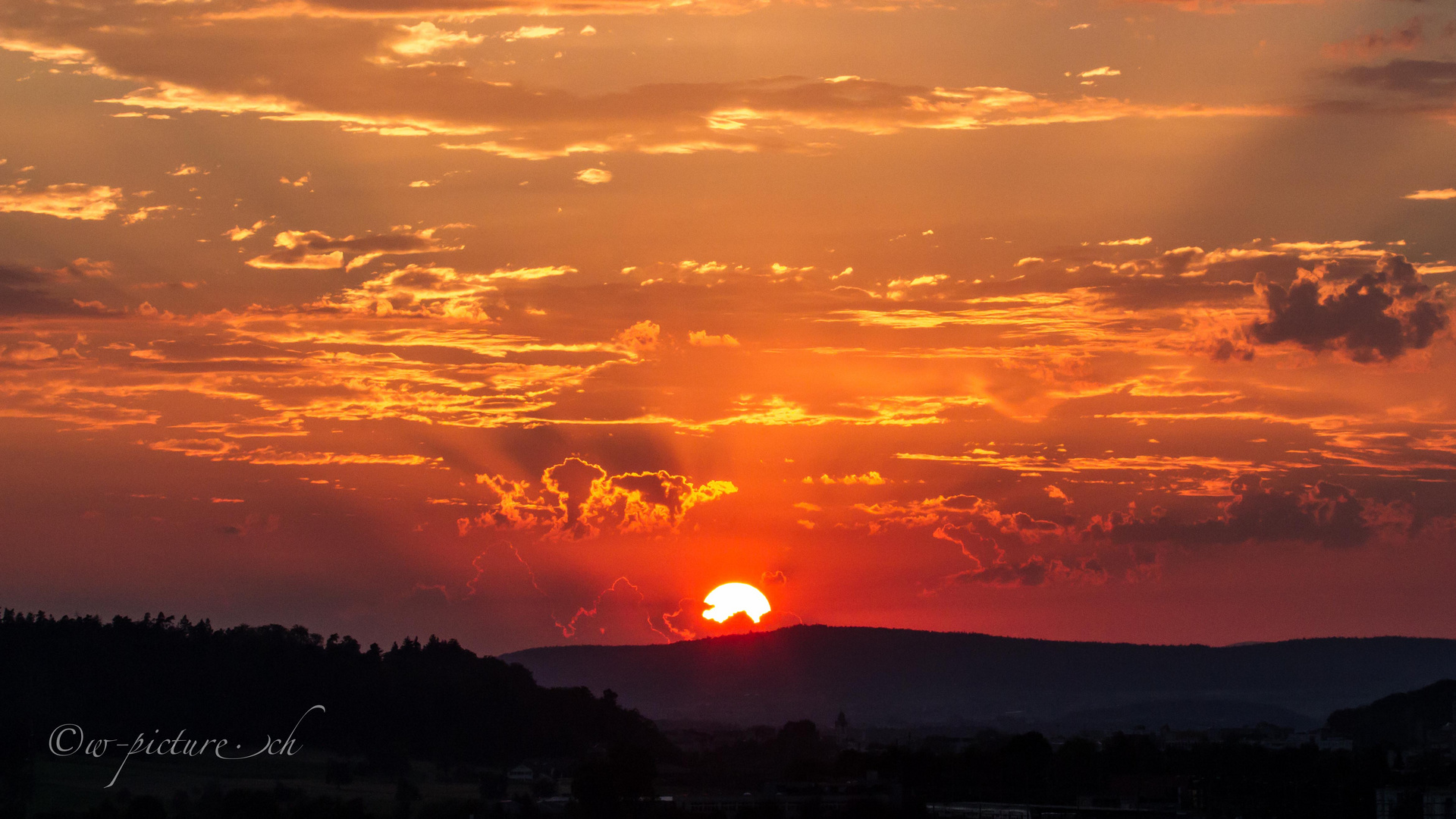 Sunset über Zürich